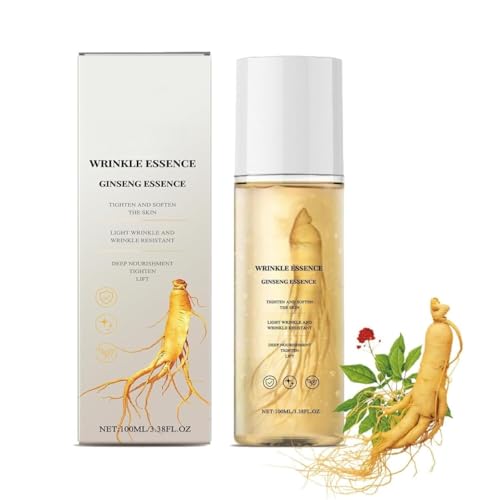 Antiedad de Ginseng Silvestre, Aceite Reafirmante Natural con Extracto de Raíz de Ginseng, Esencia Hidratante Antiedad