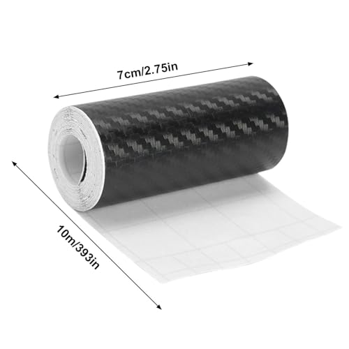 Película de fibra de carbono 3D autoadhesiva e impermeable para molduras de coche 4