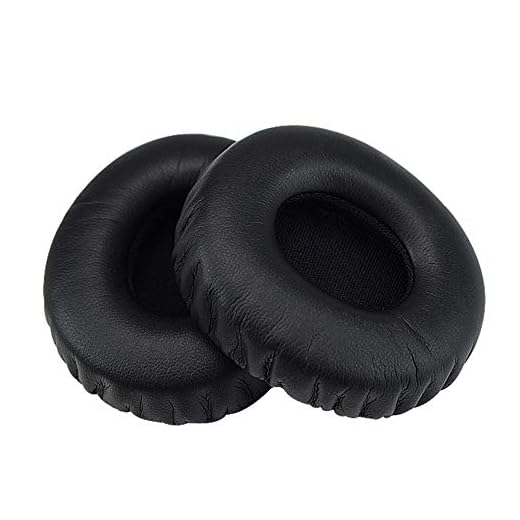 pljj Protein läder hörlurar skydd svampskydd, öronmuffen öronmuffen hörlurar bomullstillbehör, utbytes-öronkuddar kompatibel med Sony Mdr-10Rc 10Rcccc-svart