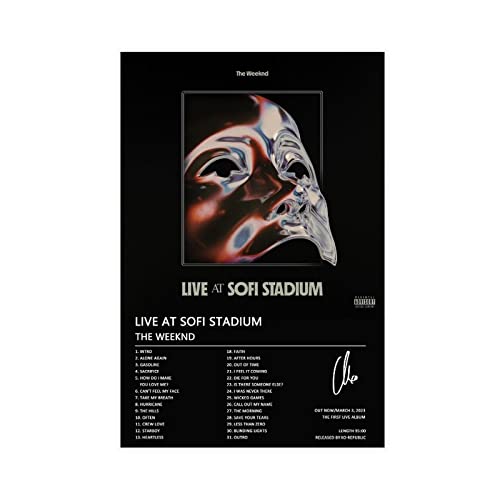 The Poster Weeknd Live at SoFi Stadium Music Album Cover Poster Stampa artistica da parete stampa artistica da parete dipinti per soggiorno camera da letto decorazione senza cornice 40 x 60 cm
