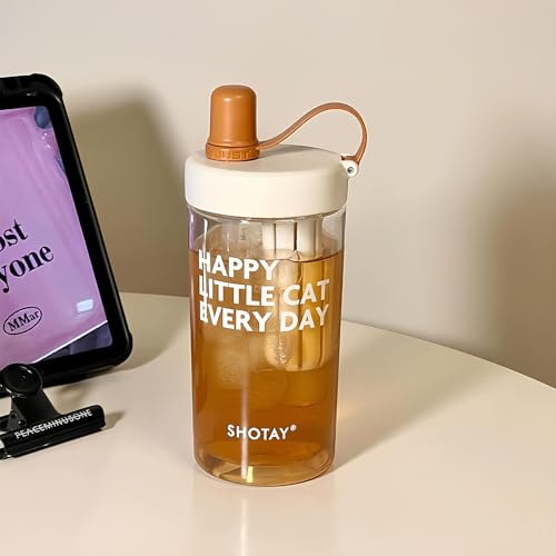 Image of THE VENTI SHOTAY COOL Unbreakable Water Bottle with Sipper BPA Free Tritian, Leak-Proof Water Bottle Ideal for Office, Sports, School, Gym (620ML-White)