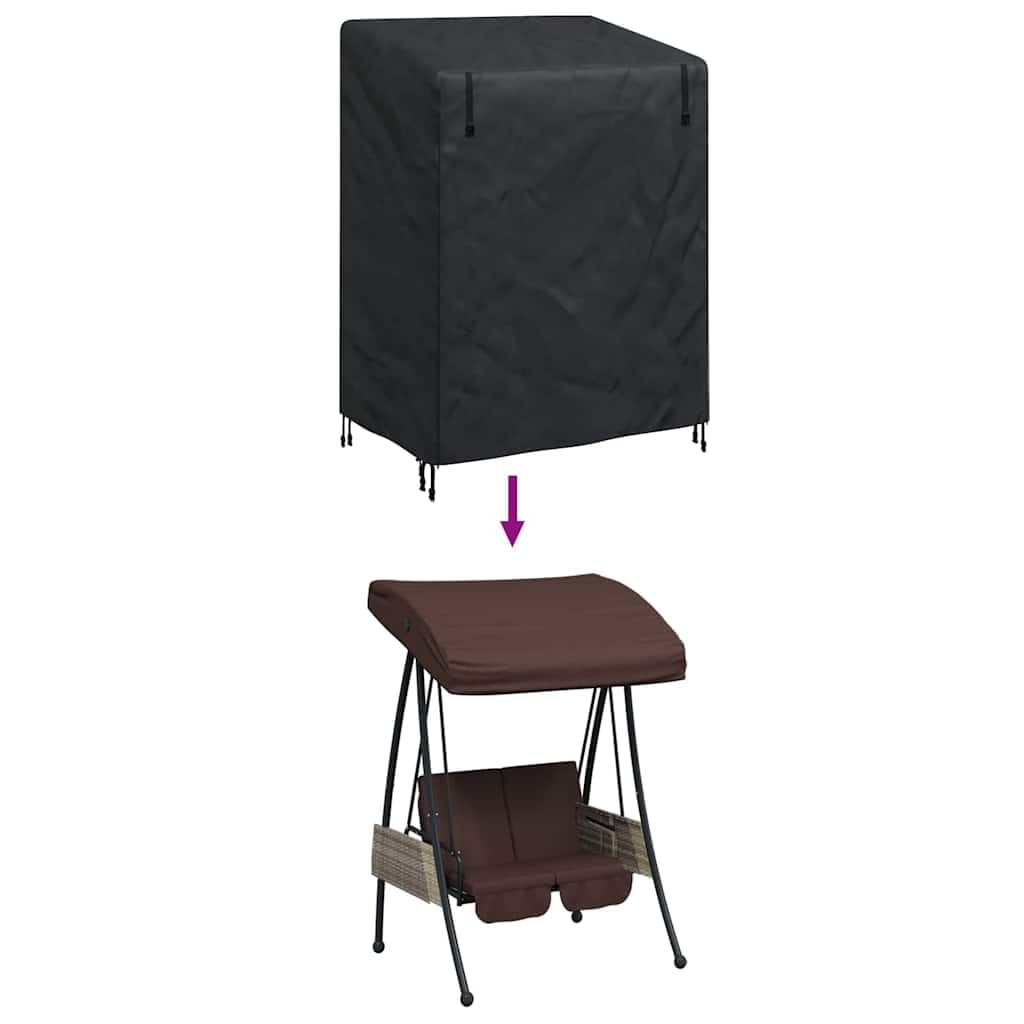 vidaXL Housse pour balancelle d'extérieur 120 x 90 x 155 cm, Housse de Jardin et terrasse, résiste aux UV, imperméable, protège Votre balançoire, écolo et Durable