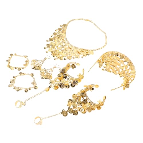 Joyería para actuaciones de danza del vientre con acabado dorado YARNOW