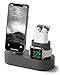 Produktbild elago 3 in 1 Charging Stand Kompatibel mit Apple Watch Ladestation/Kompatibel mit AirPods 2 & 1 / Kompatibel mit iPhone SE/11/XS/XR und weiteren Modells [Ladekabel sind Nicht enthalten] (Dunkelgrau)