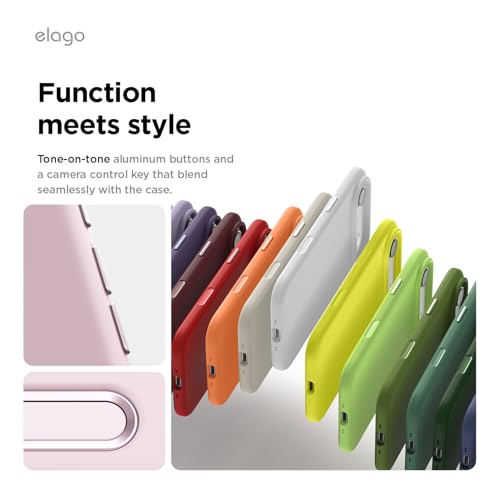 Image of elago for iPhone Air Case, Premium Magnetic Silicone Case, Compatible with MagSafe, Liquid Silicone Material, Protective Cover, Shockproof, Slim Phone, 6.5 inch (Light Lilac)