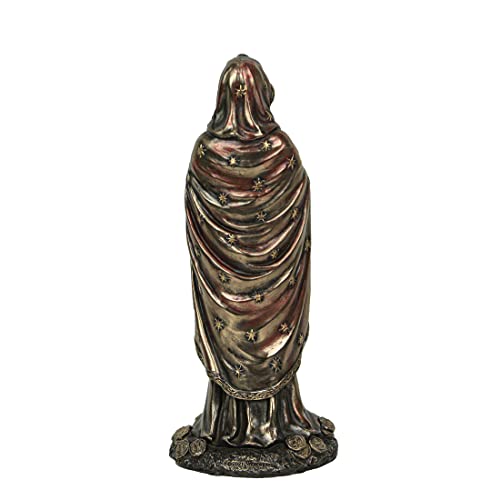 Figura Decorativa Santa Muerte en Resina Bronce Antigua 7.5" miniatura 5