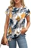 Blusa de Verano para Mujer con Manga Corta, Cuello Redondo, Túnica Moderna (S-3XL) 4