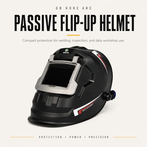 Image of Flip-Up Welding Helmet with Black Glass and Clear Lens | ABS Plastic Shell for Durability | Flip Front Face Shield for MIG /ARC /TIG Welding | Industrial Grade Safety Mask