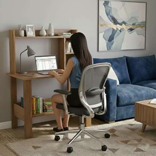 Image of Wudyhub Computer Home /Office Desk | Writing Study | Laptop Table | Modern Simple Desk | Small Desks for Small Spaces | Sturdy Desk for Home, Office, Bedroom, Living Room (ST-11-Brown)