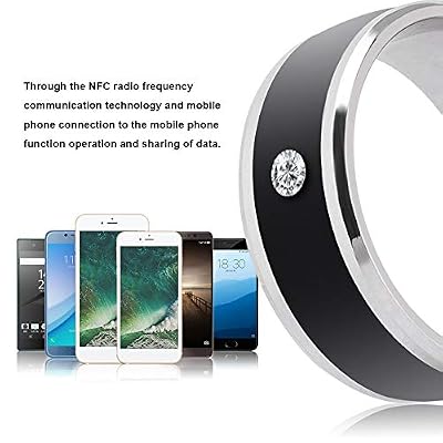 Wendry Smart Ring, No and Depth Universal Wear Smart Ring, Magic Device Universal Ring for Mobile Phone, NFC Smart Rings(size9)