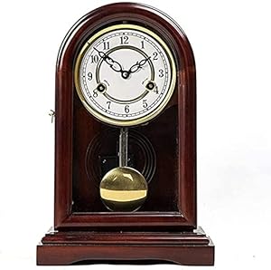 Qiuqiu Vintage Zegar Kominkowy z Wahadłem