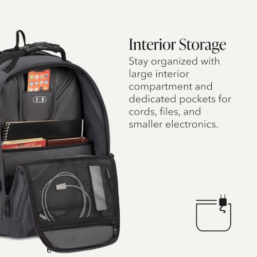 Image of SwissGear Sion Softside Expandable, Dark Grey, 2-Piece Set (Carry-On /Backpack), Sion Softside Expandable Spinner Luggage Durable Lightweight Travel Suitcase