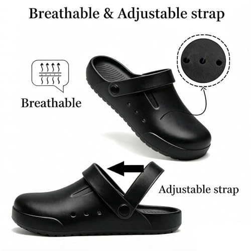 Image of Nihaoya Clogs for Men and Womens Garden Shoes Slip-on Outdoor Beach Slippers Comfort Slip Resistant Sandals Lightweight Breathable