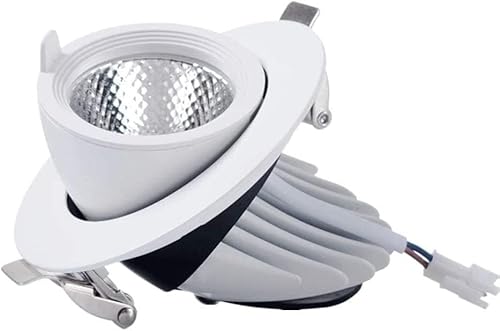 KjoiDWz Luces empotradas en el techo, rotación de 360 ​​grados, 7W, lámpara de foco, pasillo, sala de estar, Downlight decorativo(4000k-7w)