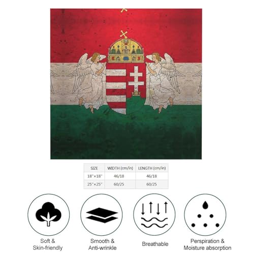 Homect with Hungarian Flag Bandana Kerchief for Women Colorful Square Scarf Lightweight Handbags Purse Scarves2
