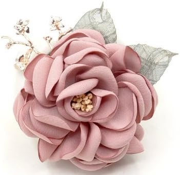 Amazon Marnie コサージュ 花飾り 胸花 ブローチ フォーマル 手作り ハンドメイド エレガント 薔薇 パーティー パーティードレス 入学式 卒業式 卒園式 結婚式 謝恩会 発表会 式典 二次会 ２次会 演奏会 成人式 ピンク ファッション小物 通販