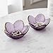 CEIERPH Purple Flower Ring Dish Jewelry Tray, Small Glass Trinket Tray for Rings Earrings, Present for Wife Mom Daughter Women