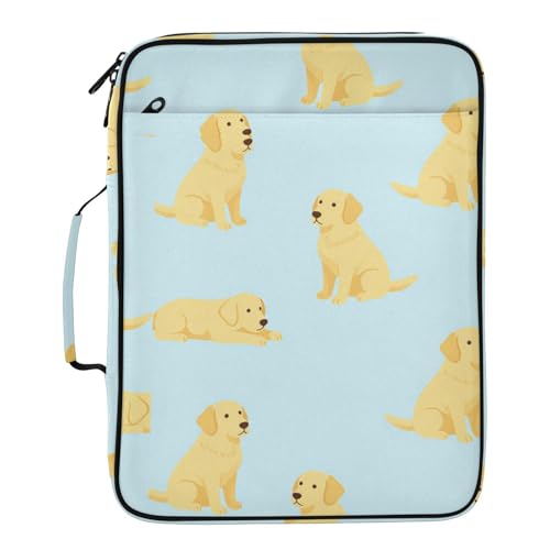 Carpeta de fuelle Golden Retriever A4 con 7 bolsillos y cierre