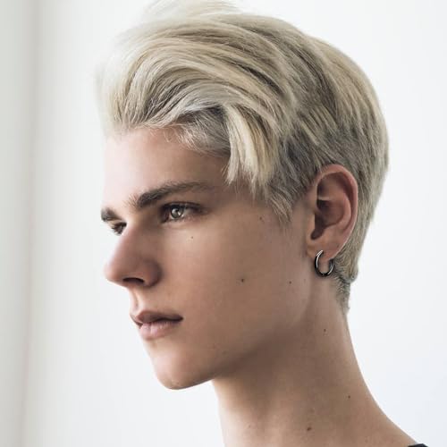 20PCS Black Magnetic Clip On Hoop Dangle Earrings for Men and Women4