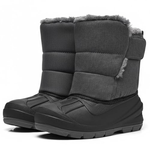 MORENDL Toddler Winter Snow Boots Waterproof Insulated Faux Fur Boys Girls Hiking Boots (Toddler/Little Kid)