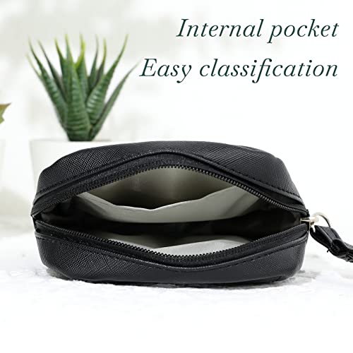 Sanitary Napkin Storage Bag, Period Bag, Period Pouch, Feminine Menstrual Pad Tampon Organizer, Portable Sanitary Pads Pouches First Period Kit For Teen Girls Women Ladies(Black) #TOP4