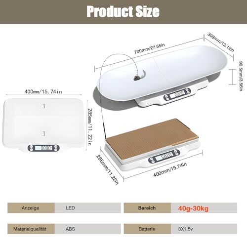 Image of Pet Scale for Cats and Puppy,Baby Weighing Scale,Digital Scale with 2 Tray and Cat Scratcher,Up to 66 Lbs,Multiple Weighing Scale for Small Animals,Cats, Dogs