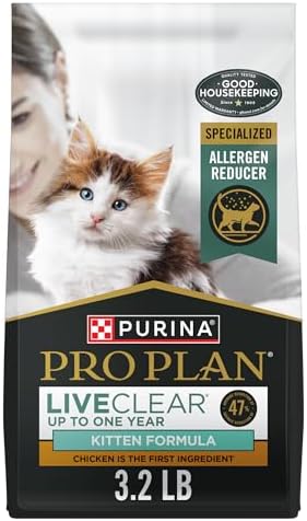 Purina Pro Plan LiveClear Dry Cat Food for Kittens Cat Allergen R...