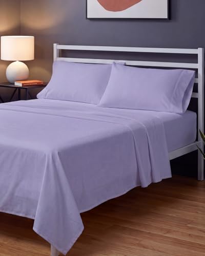 Image of Sleepy Town Cal King Size Bed Sheets - 4 Piece - California King Sheet Set - Extra Soft, Comfy & Cooling - Easy Care - Shrinkage, Wrinkle & Fade Free - Brushed Microfiber - Deep Pocket (Lavender)