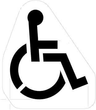 Large Handicap Parking Stencil | Part#: 10000204 | 42 W x 48 H | Flexible and Durable 1/8 PolyTough Lifetime | Made in USA