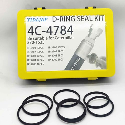 YIDAJAF 4C-4784 270-1535 D-Ring Seal KIT Compatible with Caterpillar E200 320 336 345 350 365 374 395 Hydraulic Oil Pipe Joint Seal Ring