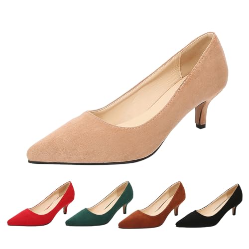 Zapatos de tacón para mujer con tacón de gatito, sexy y puntiagudo, tacones bajos, zapatos de tacón cerrado, zapatos de noche, fiestas, bodas, zapatos de tacón para mujer, elegantes zapatos de tacón