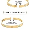 RIMRIVA 18K Gold-plated Bangle Bracelets for Women Love Gifts Clover Bracelet Stainless Steel Crystal Jewelry Birthday Her Anniversary Wedding Christmas Gifts Mom Wife Girlfriend Friends #3
