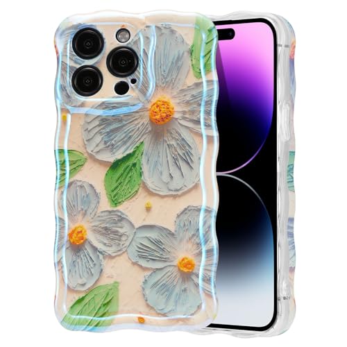 Coque iPhone 12 Pro Max peinture à l'huile protection TPU aux bords bouclés haut de gamme