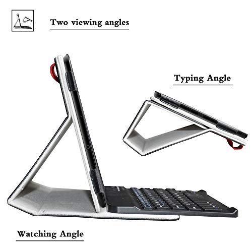 Bige 10001843-1 Galaxy Tab A 8.0 2018 Keyboard Case, Slim Stand Pu Leather Cover thumb #4