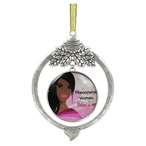 XUTAI Lantern Christmas Ornament Glass Ornament Holidays Hanging Ornaments Vintage Xmas Tree Decor Wedding Decorations (Fashion Woman That is me) Cover