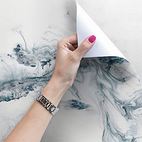 Papier peint haut de gamme Coloray 250x250cm texture latex effet marbre fluide - 4