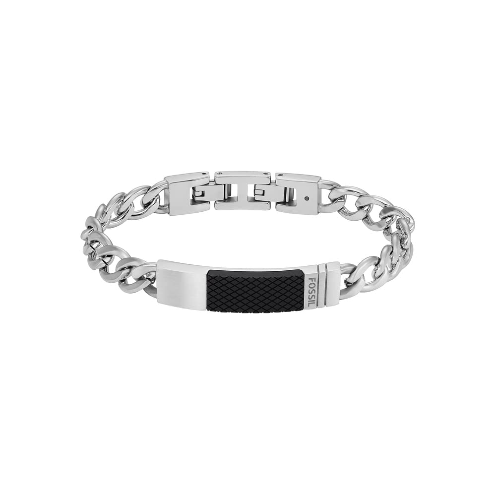 Fossil Men's Drew Stainless Steel ID Bracelet