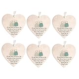 6PCS Heart-Shaped Sea Glass Friendship Decor - Timeless Friendship Heart Keepsake - Christmas Pendant for Christmas Tree Hanging Ornaments, Sea Glass Art for Best Friends (6PCS)