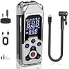 Inflador Ruedas Coche Hinchador electrico: 150PSI Compresor Aire Portatil,12V Mini Compresor de Aire con Manómetro para Coche Bicicleta Motocicleta (Negro)