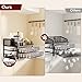 Homsorout Coffee Bar Organizer - Coffee Station for Countertop, Metal and Wood K Cup holder Storage Basket for Coffee Pods, Syrup, Cups, Stirrer, Coffee Condiment, Tea Organizer, Black and Brown