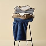 Lesure Wasserdichte Hundedecke 80x60cm - Outdoor Sofaschutz aus Sherpa Fleece, Waschbar, Flauschige Katzendecke für Kleine Hunde, Grau