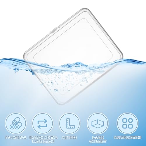 Image of Jetec 6 Pieces Mini Plastic Clear Beads Storage Containers Box for Collecting Small Items, Beads, Jewelry, Business Cards, Game Pieces, Crafts (5 x 4 x 1.3 Inch)