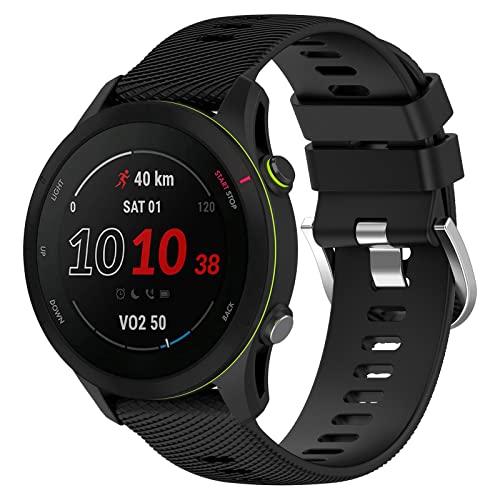Muovrto 22 mm Watch Strap,Silicone Sport Band Replacement Strap for Garmin forerunner 255/Venu 2/Vivoactive4 - Image 3