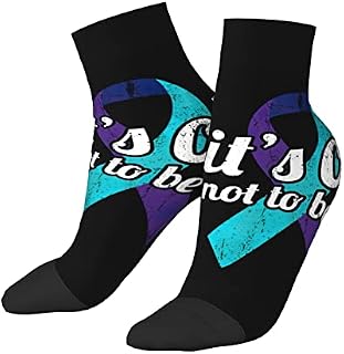 456 Sports Socks Suicide Prevention Awareness Athletic Socks Recycled Trainer Socks Soft Men’S Socks For Baseball Trekking Women,30cm