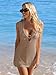 FAIRY SEASON Womens Crochet Cover Ups Knit Hollow Out Sleeveless Dress Swimsuit Bathing Suit Coverup 2025 for Beach Pool Khaki