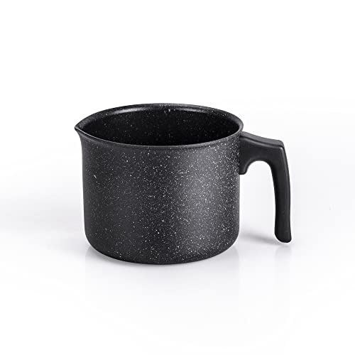 Moneta Etnea Antihaft-Aluminium-Bollilatte, Steinoptik, Schwarz, 14 cm – Ansicht 1