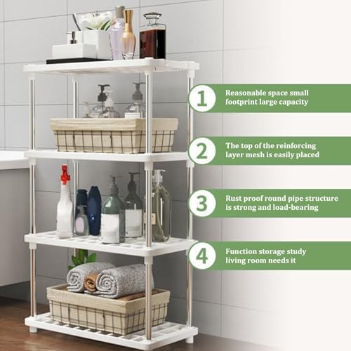 Estante de cocina de 4 niveles para organizar baños pequeños 6