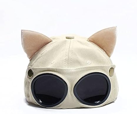 Amazon Co Jp 猫の耳を持つかわいい野球帽アビエイターメガネ女性の春と夏のサングラスキャップ女性韓国版オールマッチ学生 誕生日プレゼント 新年の贈り物 カップルの贈り物 ファッション