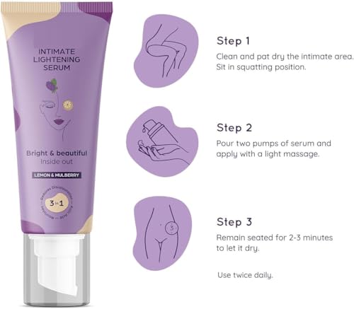 Intimate Lightening Serum - 50g | for Dark Underarms, Inner Thighs, Knees and Bikini Area | with Kojic Acid, Vitamin C, Natural Lemon and Mulberry Extracts (Intimate Lightening Serum - 50 GMS) - Image 5