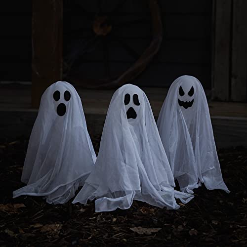 Lights4fun Lanterne Lumineuse Halloween Sorcière Et Maison Hantée - LED Vacillante 30,5cm